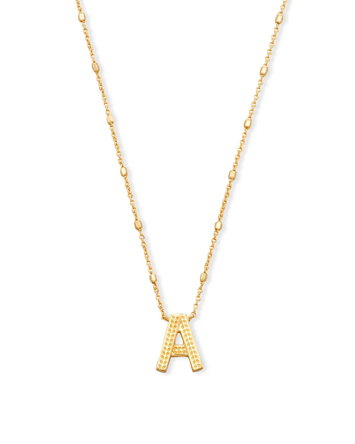 Kendra Scott Letter Pendant Necklace in Gold