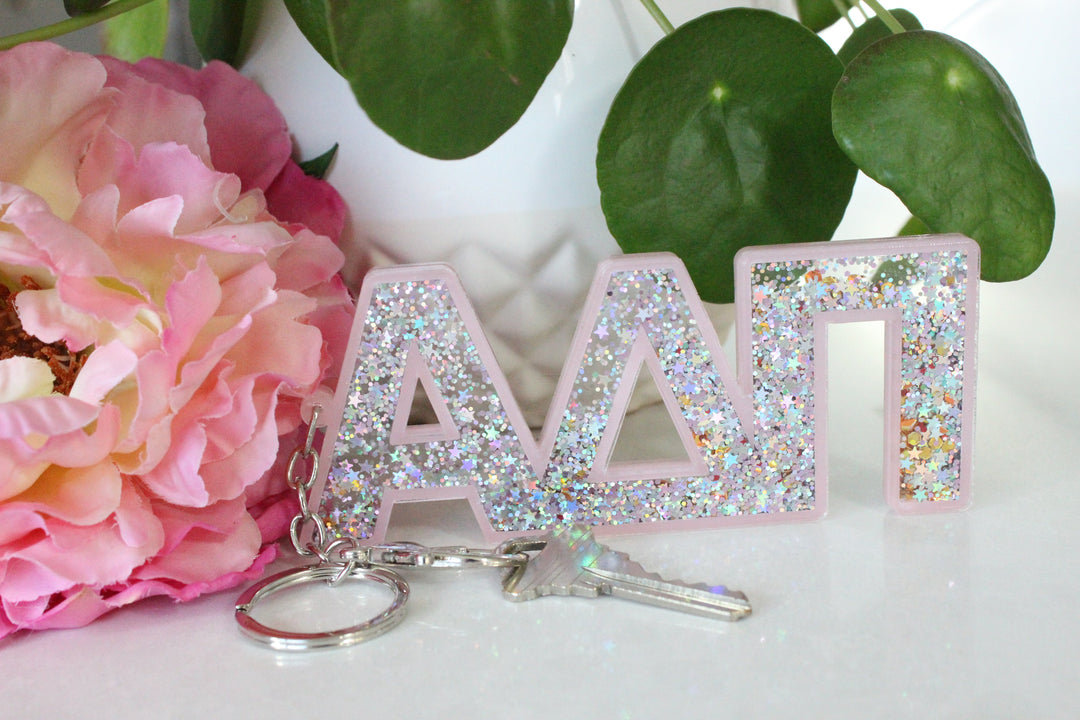 Glitter Sorority Keychain
