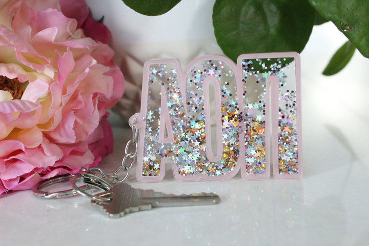 Glitter Sorority Keychain