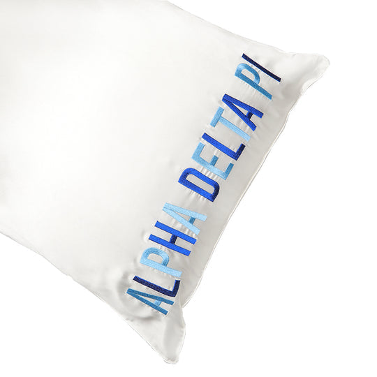 Sorority Satin Embroidered Pillowcase