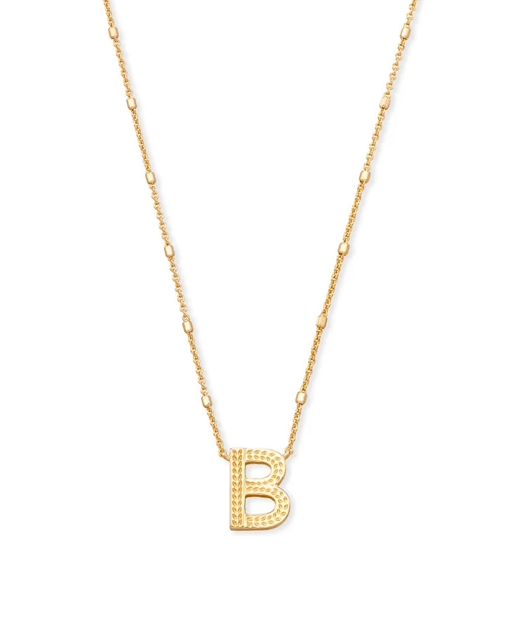 Kendra Scott Letter Pendant Necklace in Gold