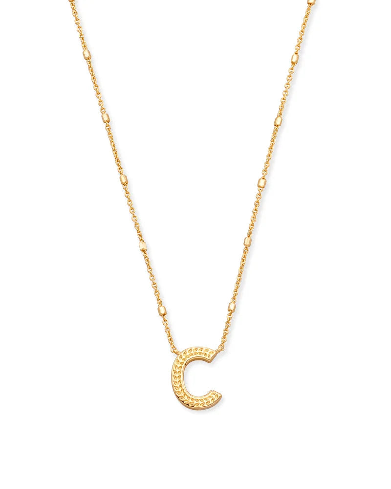 Kendra Scott Letter Pendant Necklace in Gold