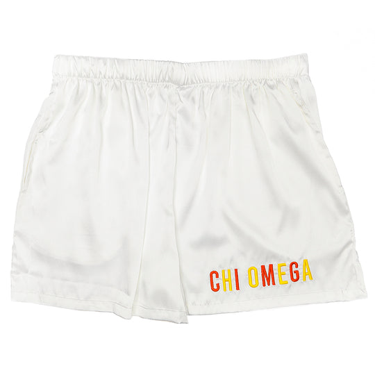 Greek Embroidered Satin Short