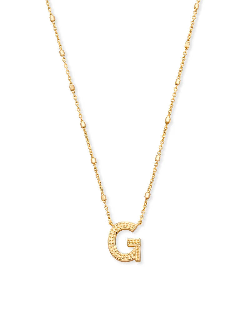 Kendra Scott Letter Pendant Necklace in Gold