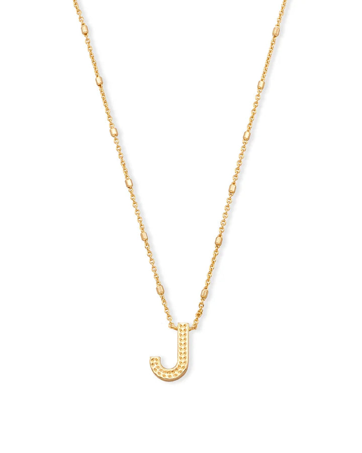 Kendra Scott Letter Pendant Necklace in Gold