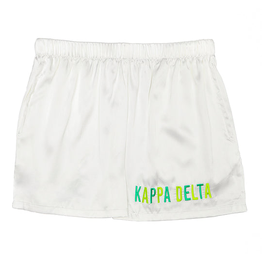 Greek Embroidered Satin Short