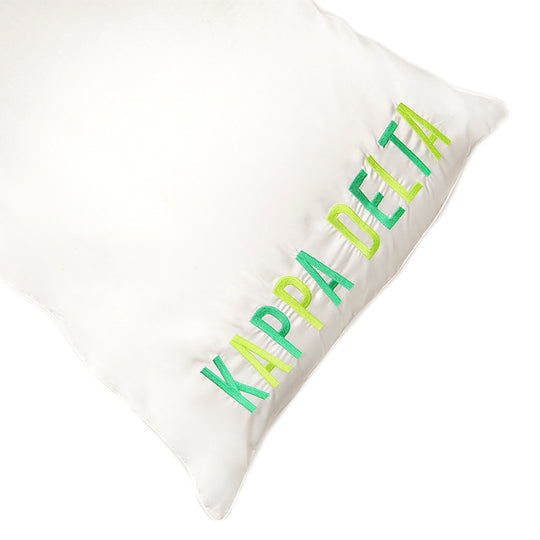 Sorority Satin Embroidered Pillowcase