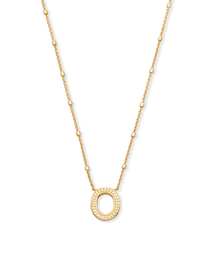 Kendra Scott Letter Pendant Necklace in Gold