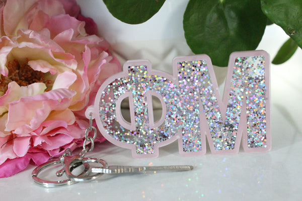 Glitter Sorority Keychain