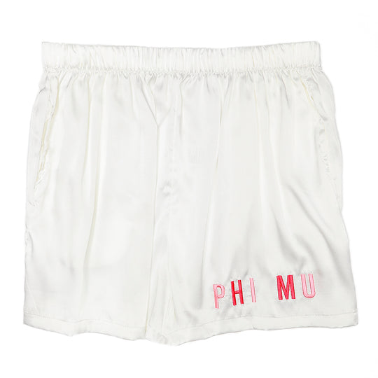 Greek Embroidered Satin Short