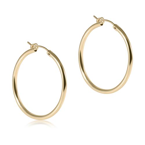 enewton Round Gold 2" Hoops-Smooth
