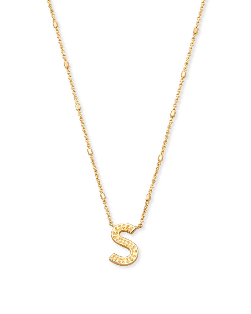 Kendra Scott Letter Pendant Necklace in Gold