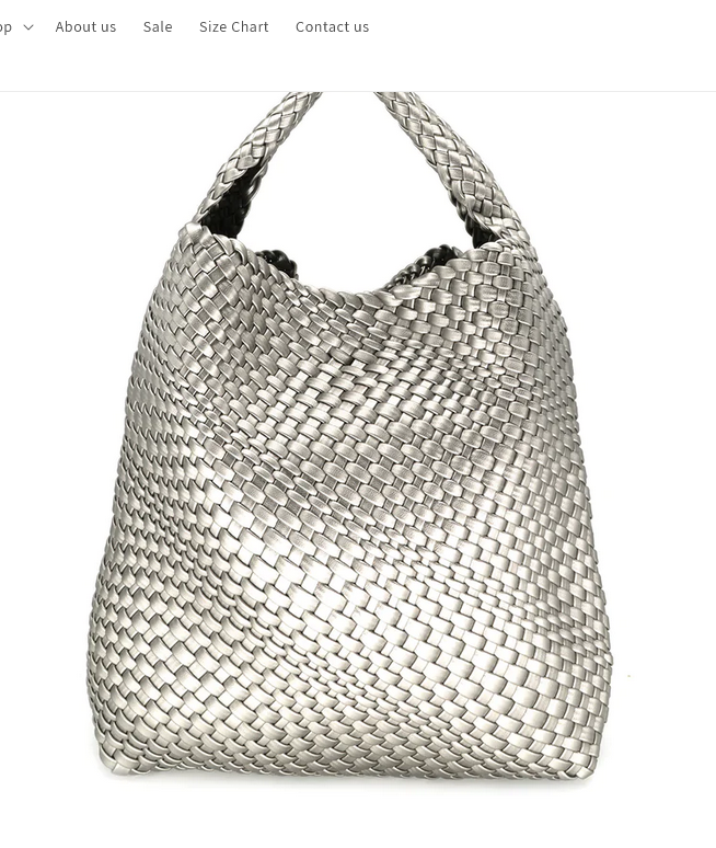 Metallic woven Hobo Bag