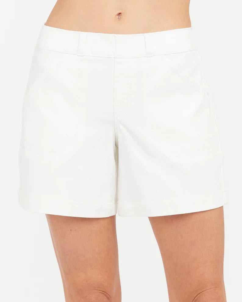 Spanx Stretch Twill Shorts, 6"