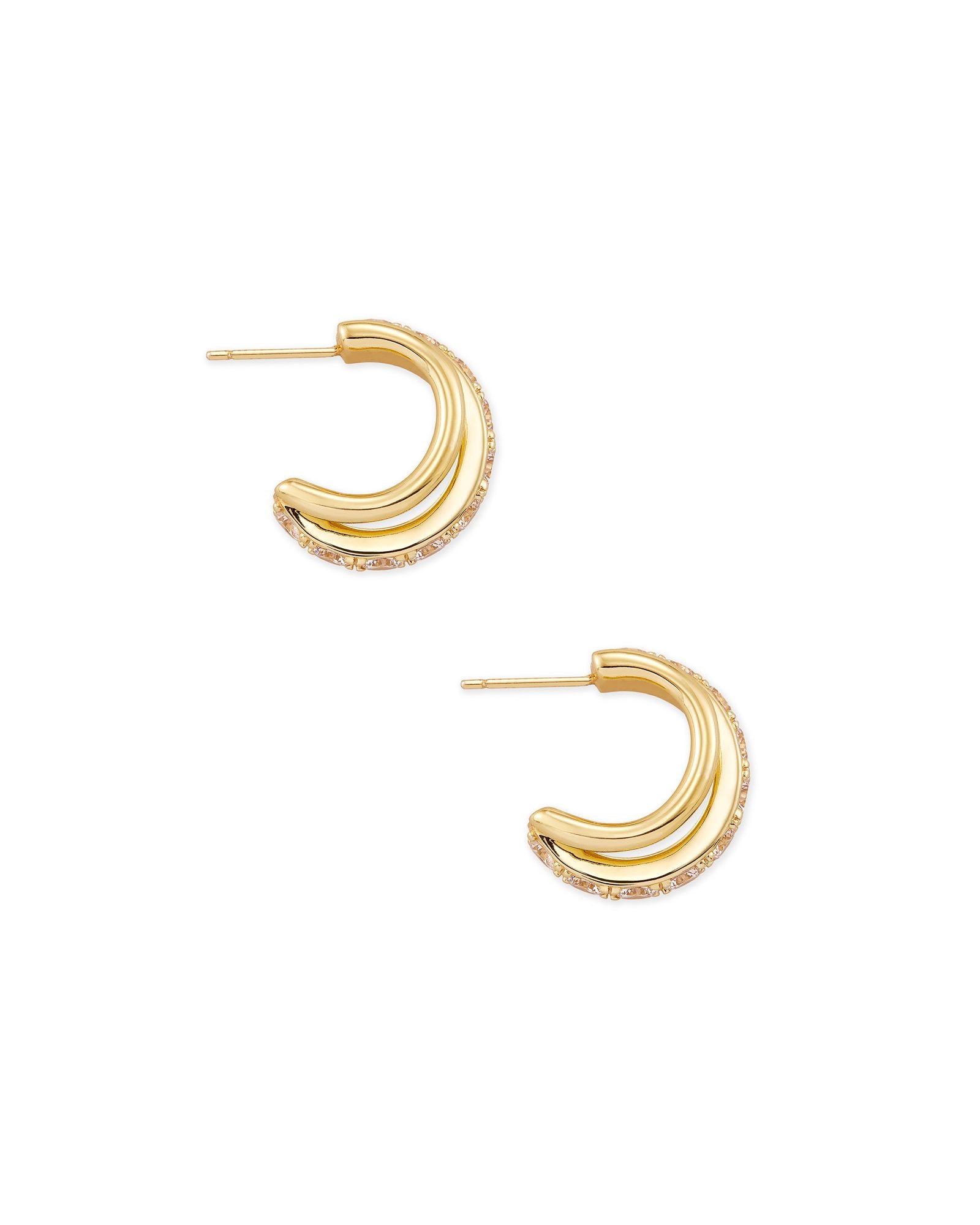 Kendra Scott Livy Gold Huggie Earrings