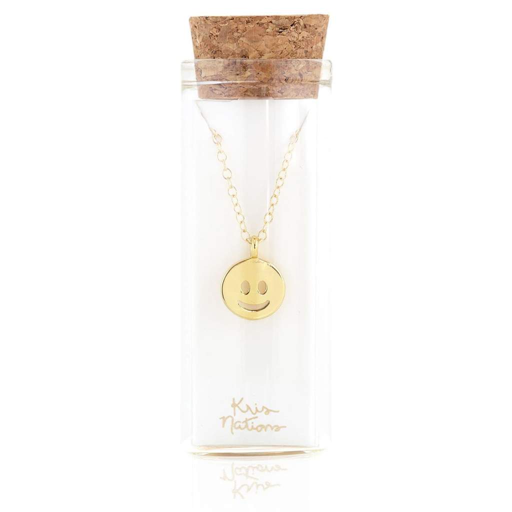 Kris Nations Happy Face Charm Necklace