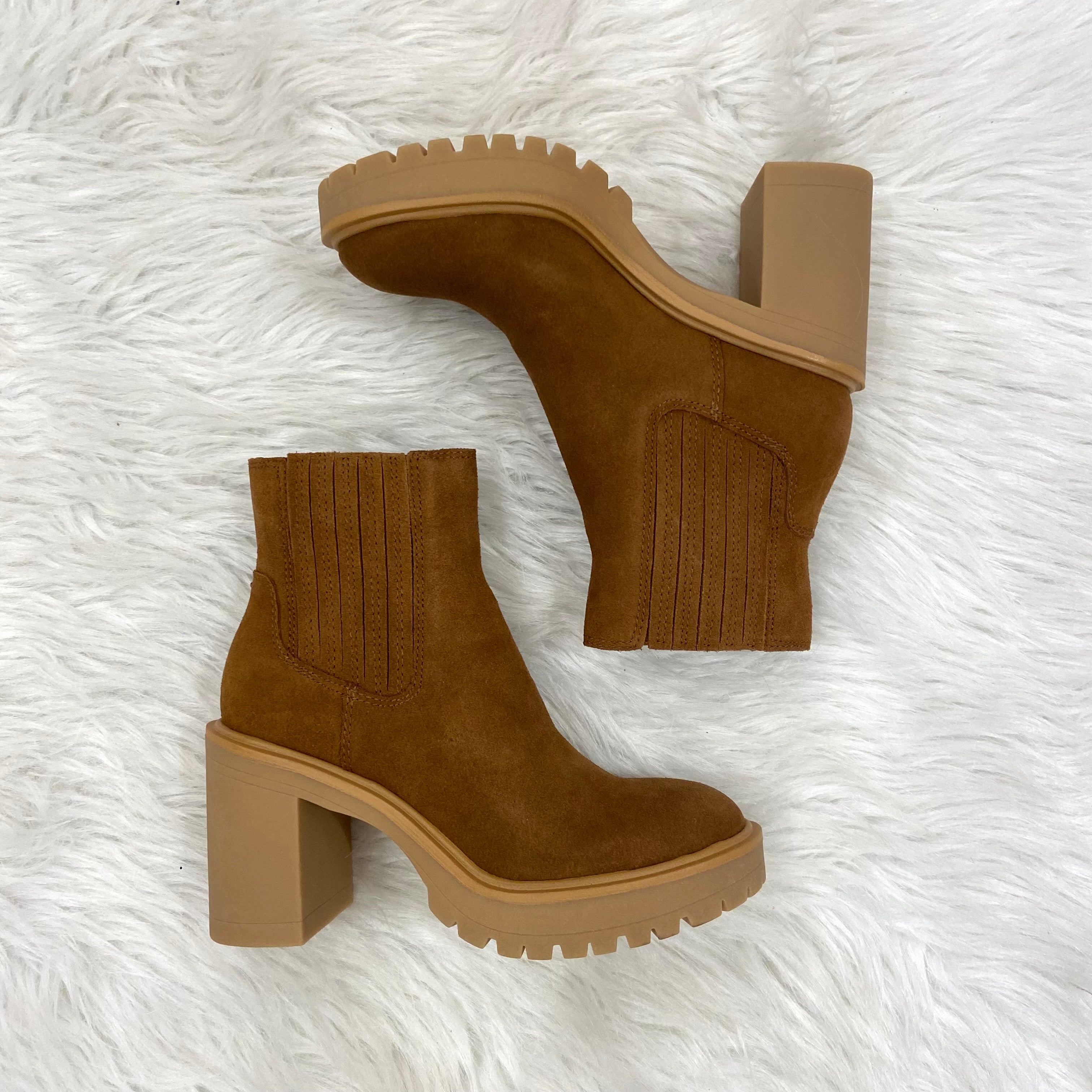 Caster H2O Booties in Camel Suede