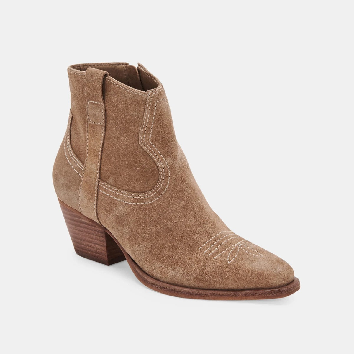 Silma Booties in Truffle Suede - Glow