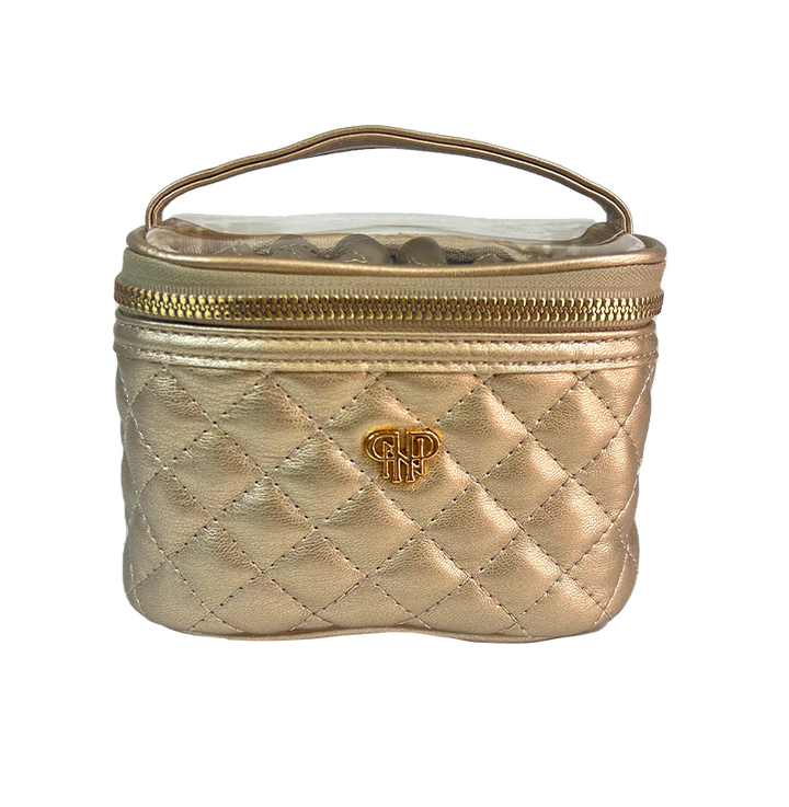 GETAWAY JEWELRY CASE - GOLD QUILTED