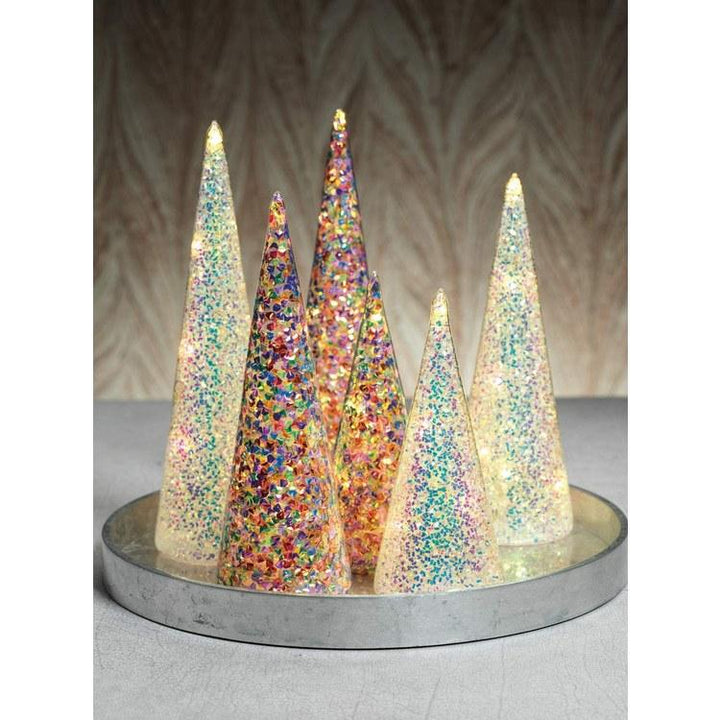 Zodax LED Multicolor Sequin Tree 8"