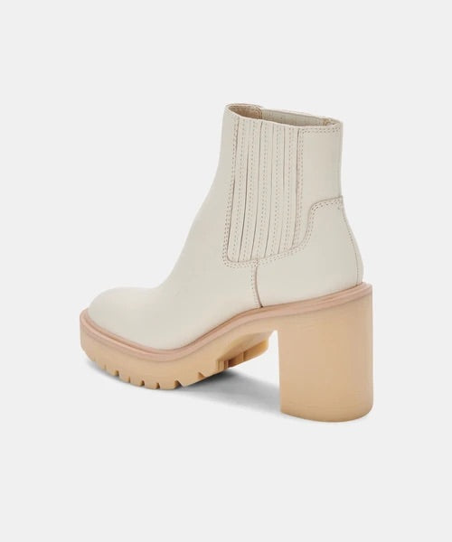Caster H2O Booties in Ivory Leather - Glow