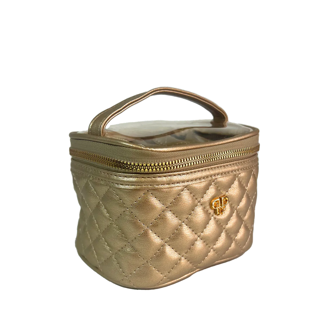 GETAWAY JEWELRY CASE - GOLD QUILTED