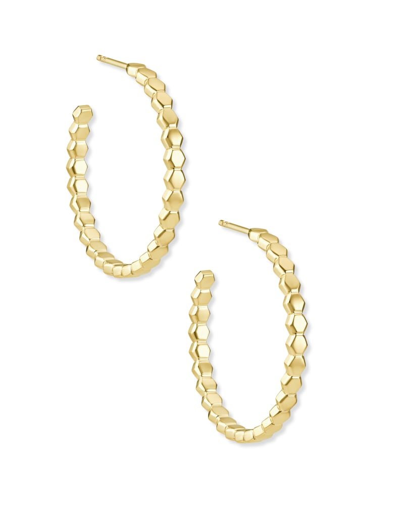Davis Small Hoop Earrings in 18k Yellow Gold Vermeil