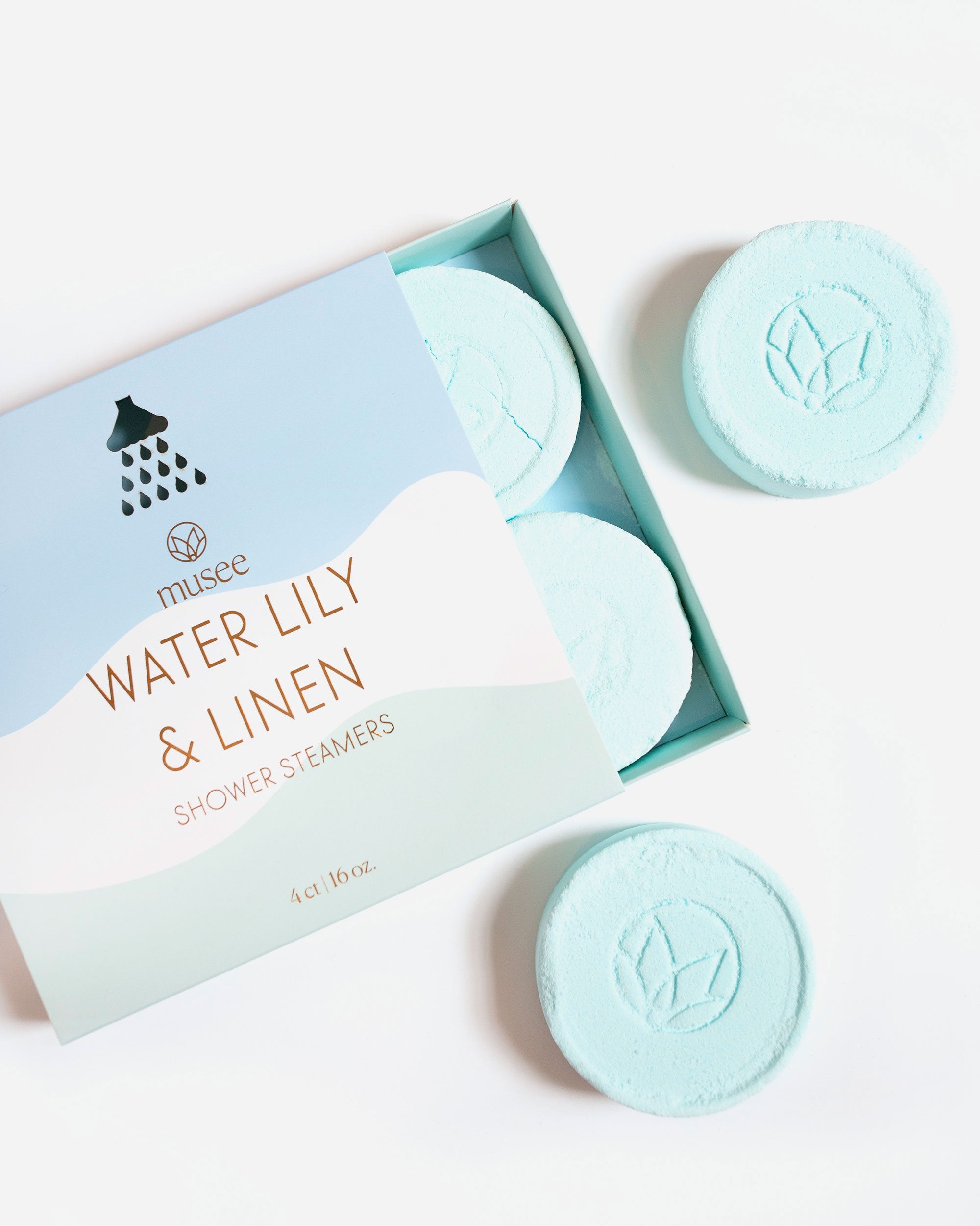 Water Lily & Linen Shower Steamers - Glow