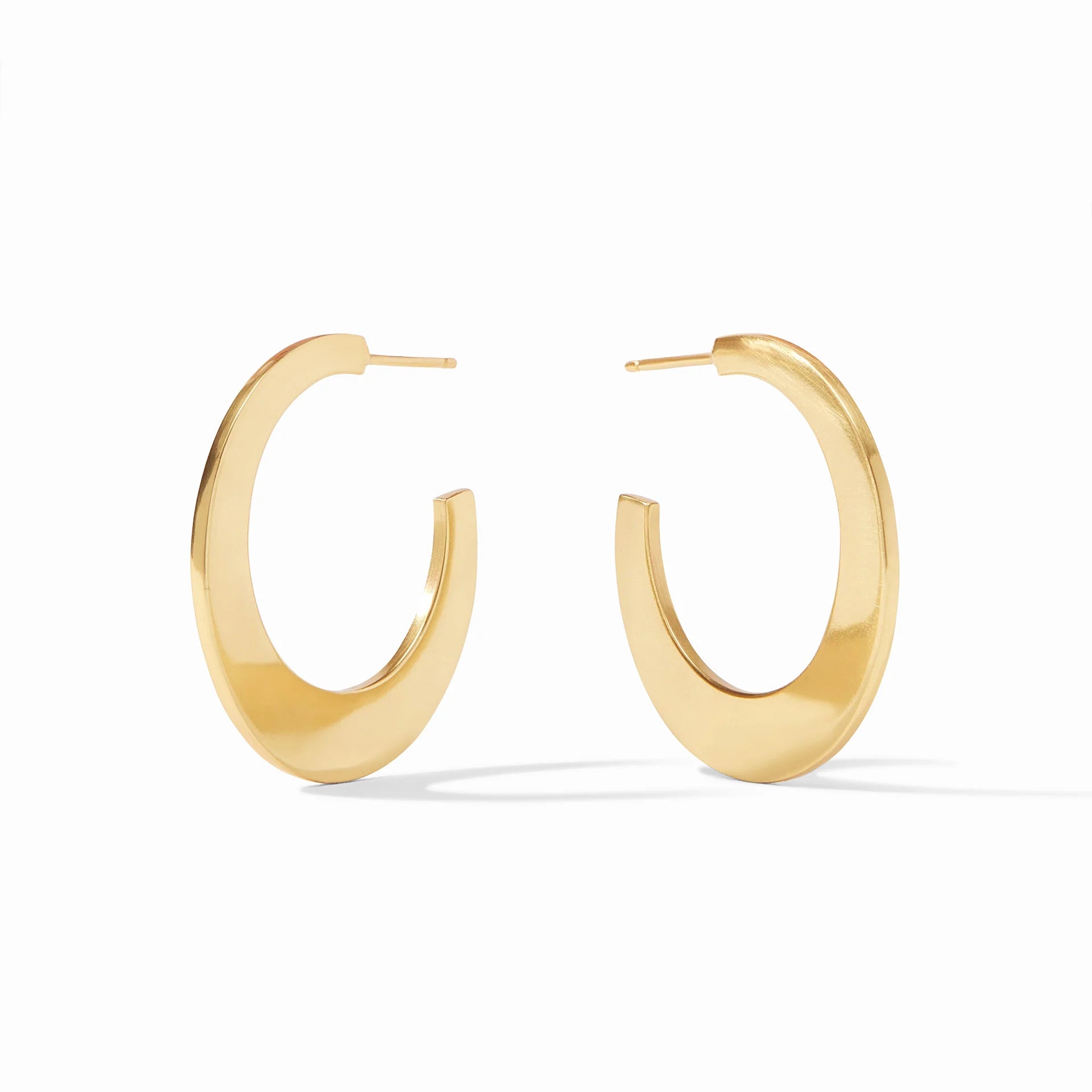 24k gold luna hoop earrings
